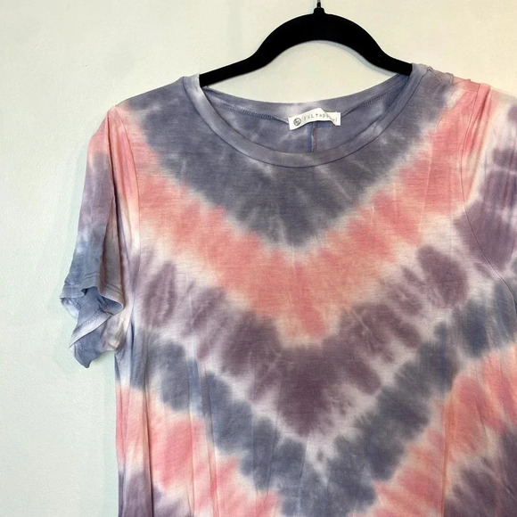 NWOT FSL Apparel Go To Girly Girl T-Shirt Dress Crewneck Tie Dye Purple Pink S - Picture 6 of 11
